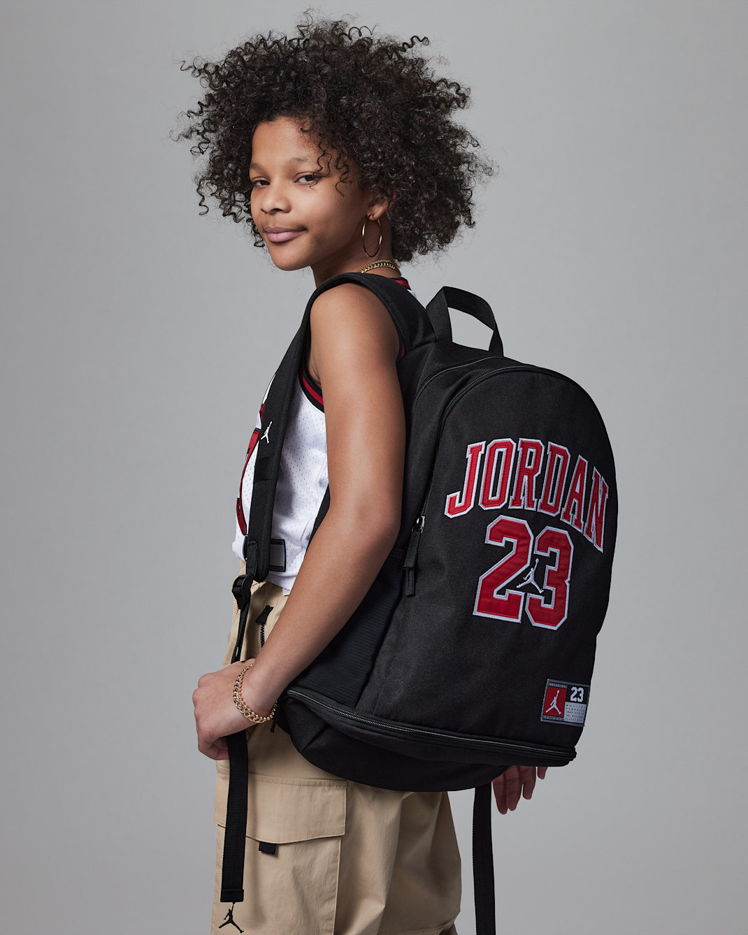 Jordan Big Kids' Jersey Backpack (27L) - Black