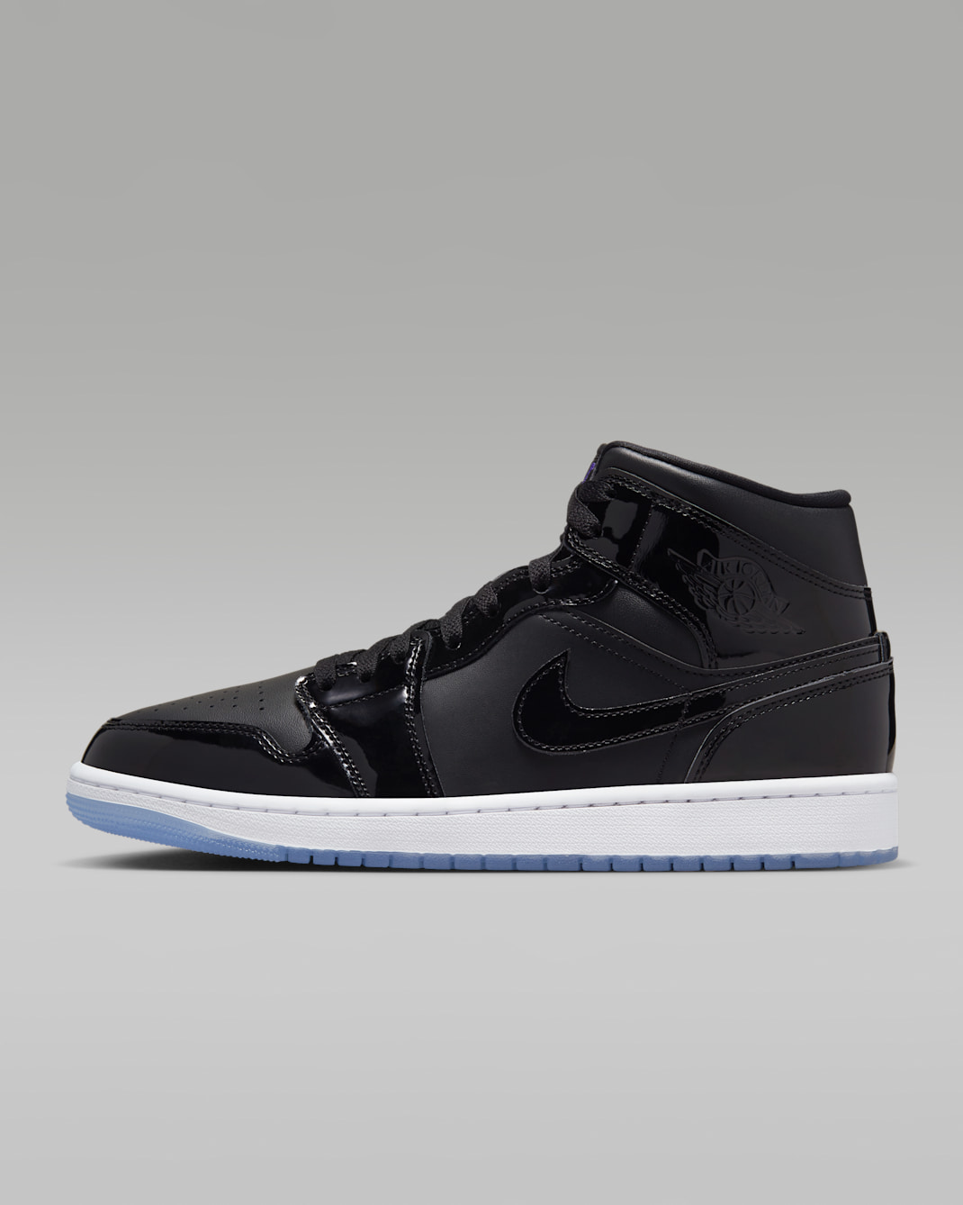 Air Jordan 1 Mid SE Men's Shoes - Black/White/Dark Concord