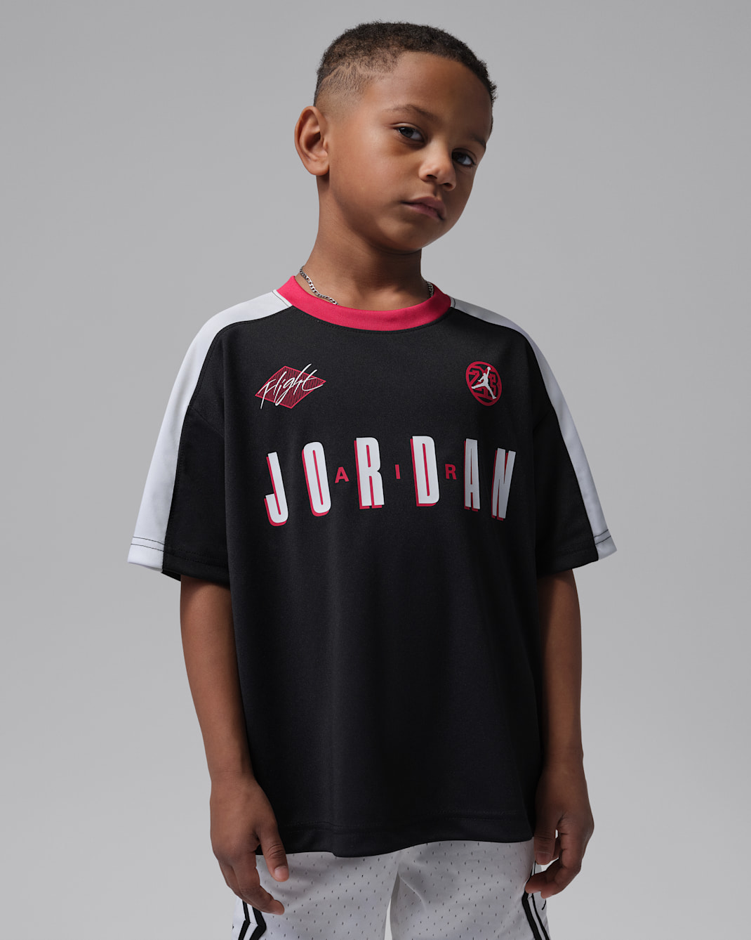 ジョーダン リトルキッズ カラーブロック ジャージー - ブラック