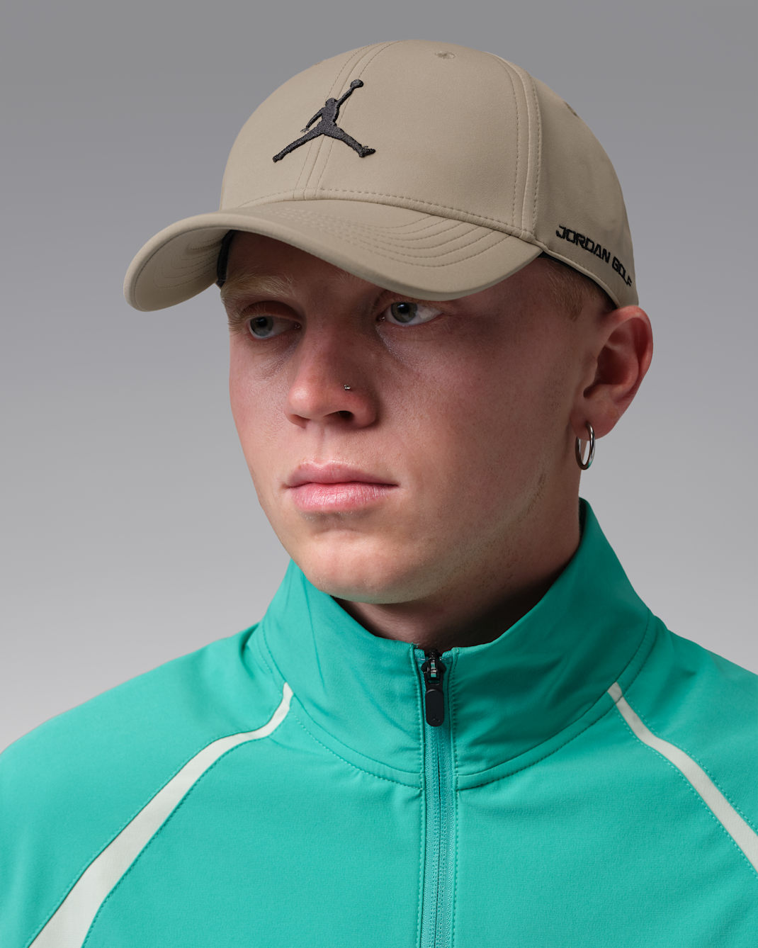 Jordan Club Dri-FIT Structured Golf Hat - Khaki/Black