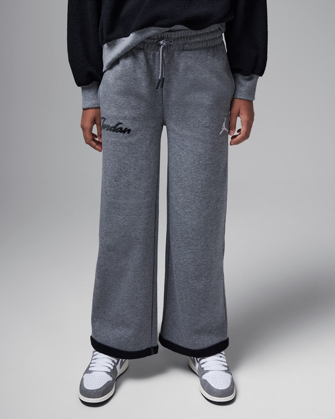 Jordan Big Kids' Meta-Enchantment Cozy Fleece Pants - Carbon Heather