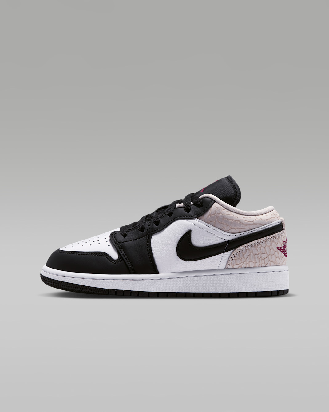 Air Jordan 1 Low SE kinderschoenen - Zwart/Wit/Light Orewood Brown/Team Red
