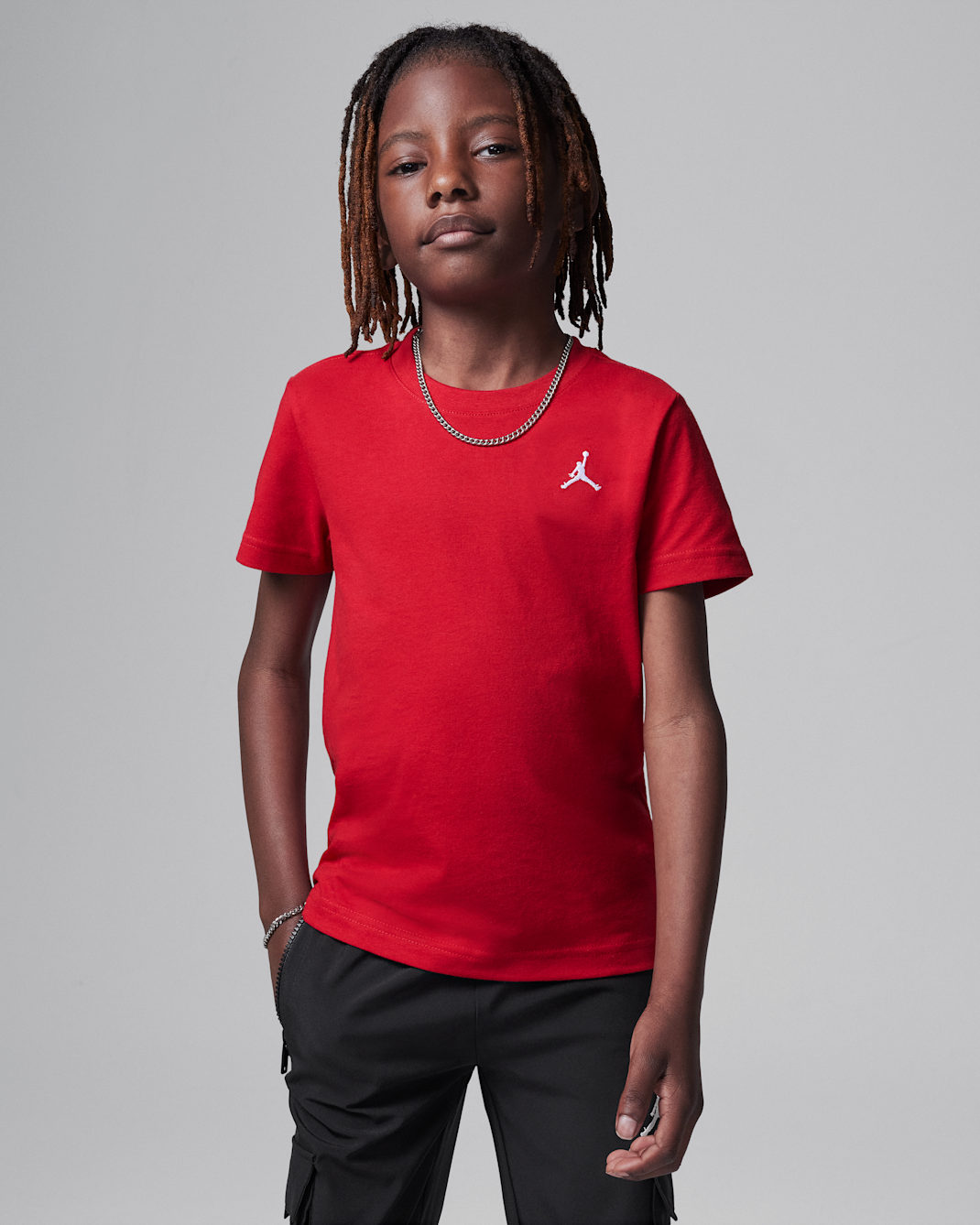 Playera bordada Jumpman Air para niños talla pequeña Jordan - Rojo gimnasio
