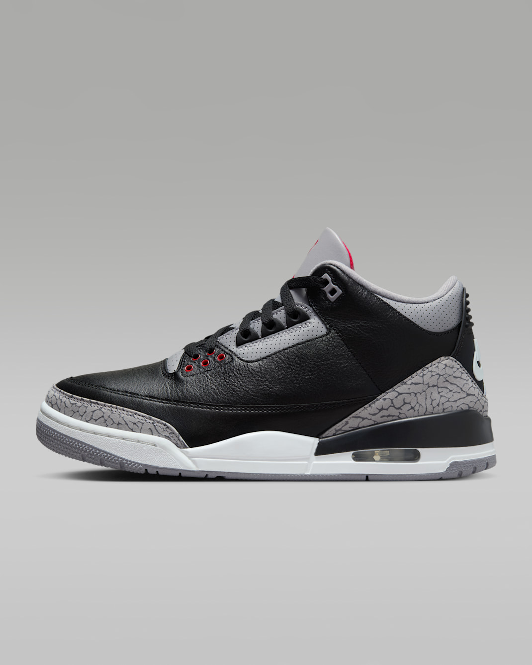 Air Jordan 3 Retro "Black Cement" Men's Shoes - Black/Cement Grey/Summit White/Fire Red