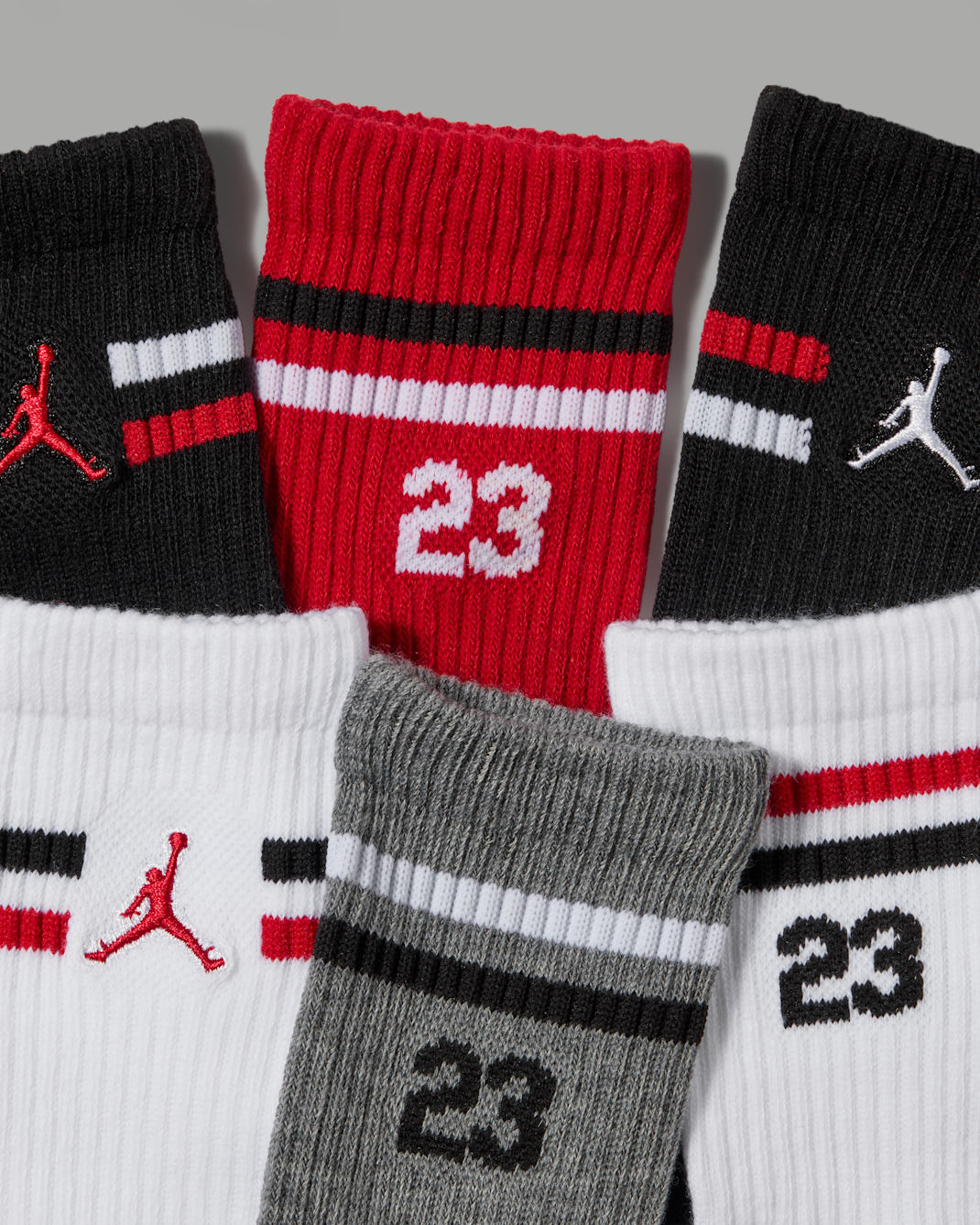 Jordan Kids' Icon Stripe Crew Socks (6 Pairs)