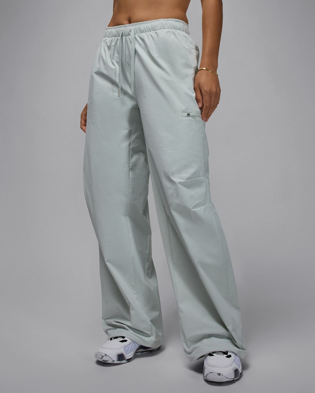 Jordan Sport Women's Dri-FIT Tunnel Trousers - Light Silver/White