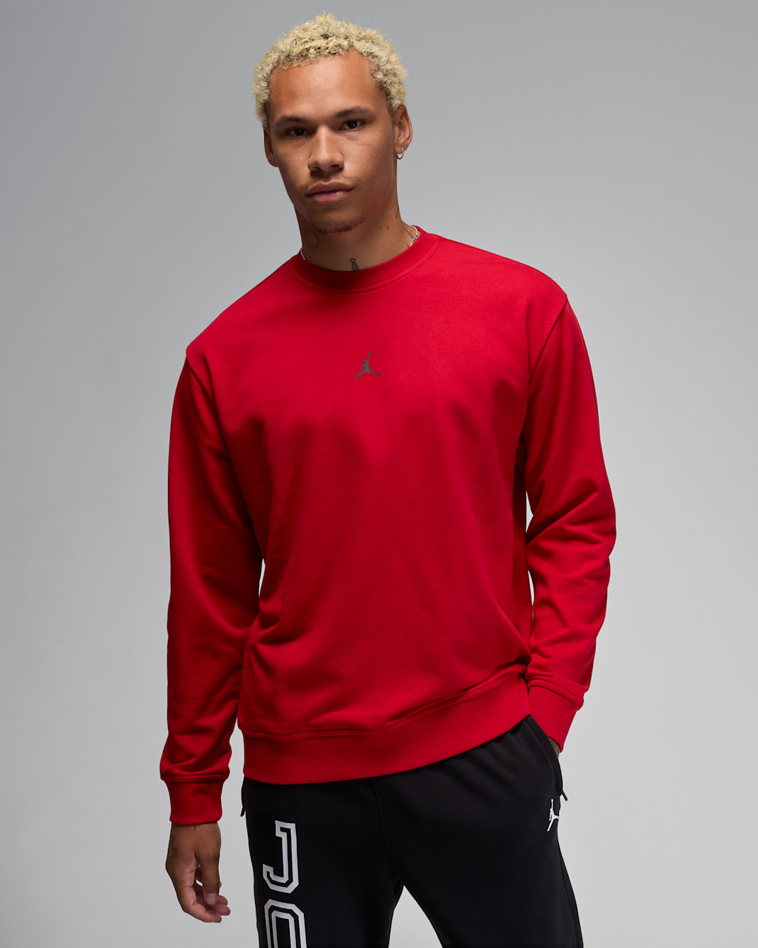 Jordan Sport Crossover Dri-FIT Sweatshirt mit Rundhalsausschnitt (Herren) - Gym Red/Schwarz