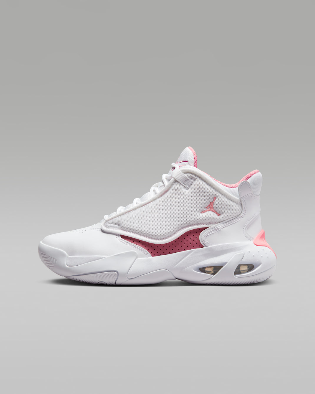 Jordan Max Aura 4 Older Kids' Shoes - White/Desert Berry/Coral Chalk
