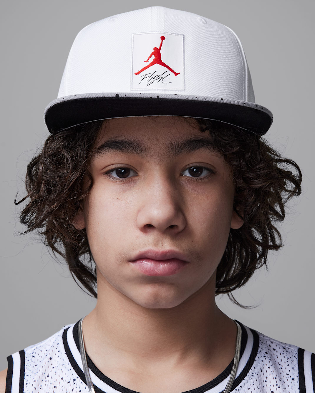 Gorra con visera plana para niños talla grande Retro 4 Jordan - Blanco