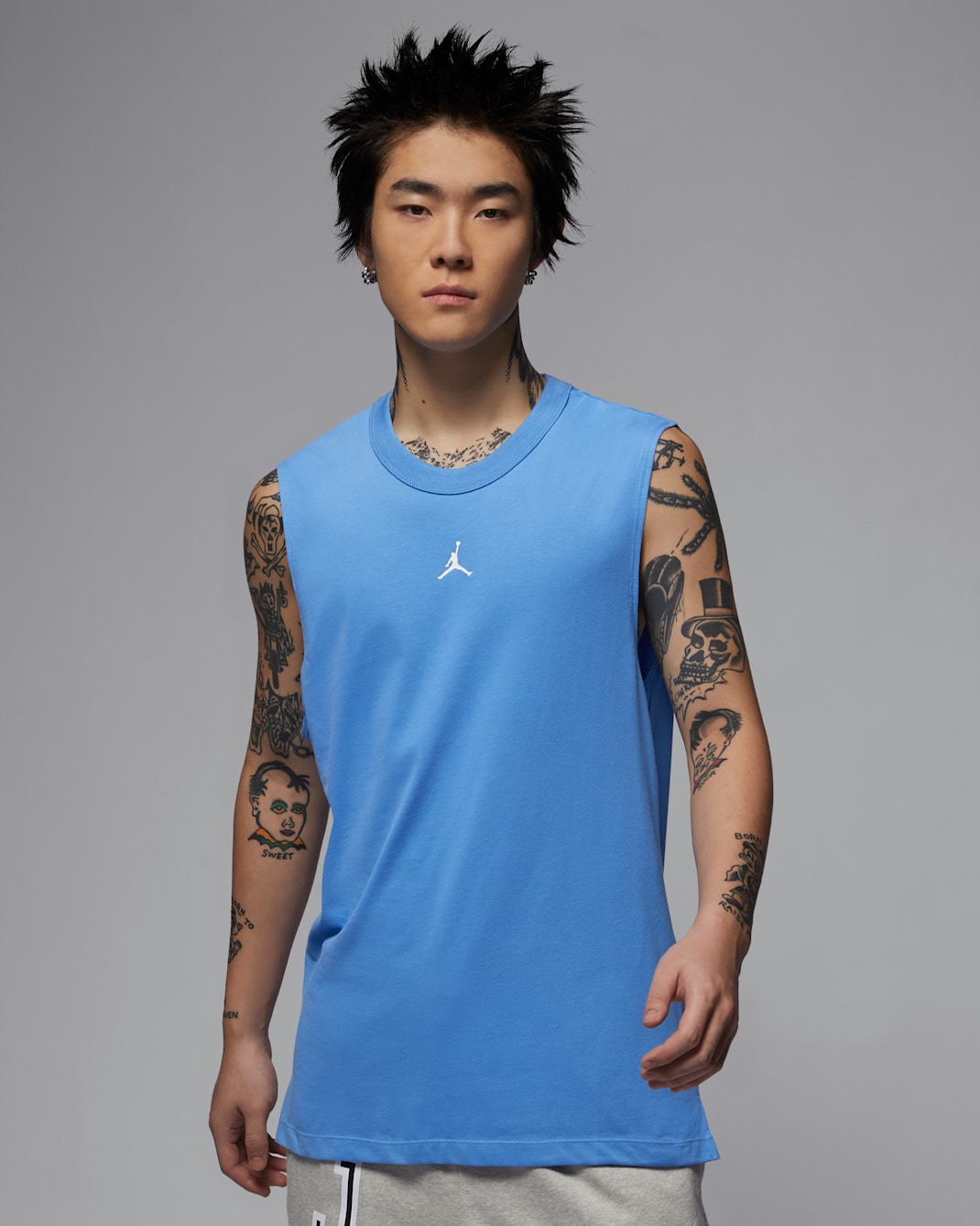 Jordan Sport 男款 Dri-FIT 無袖上衣 - Legend Blue/白色