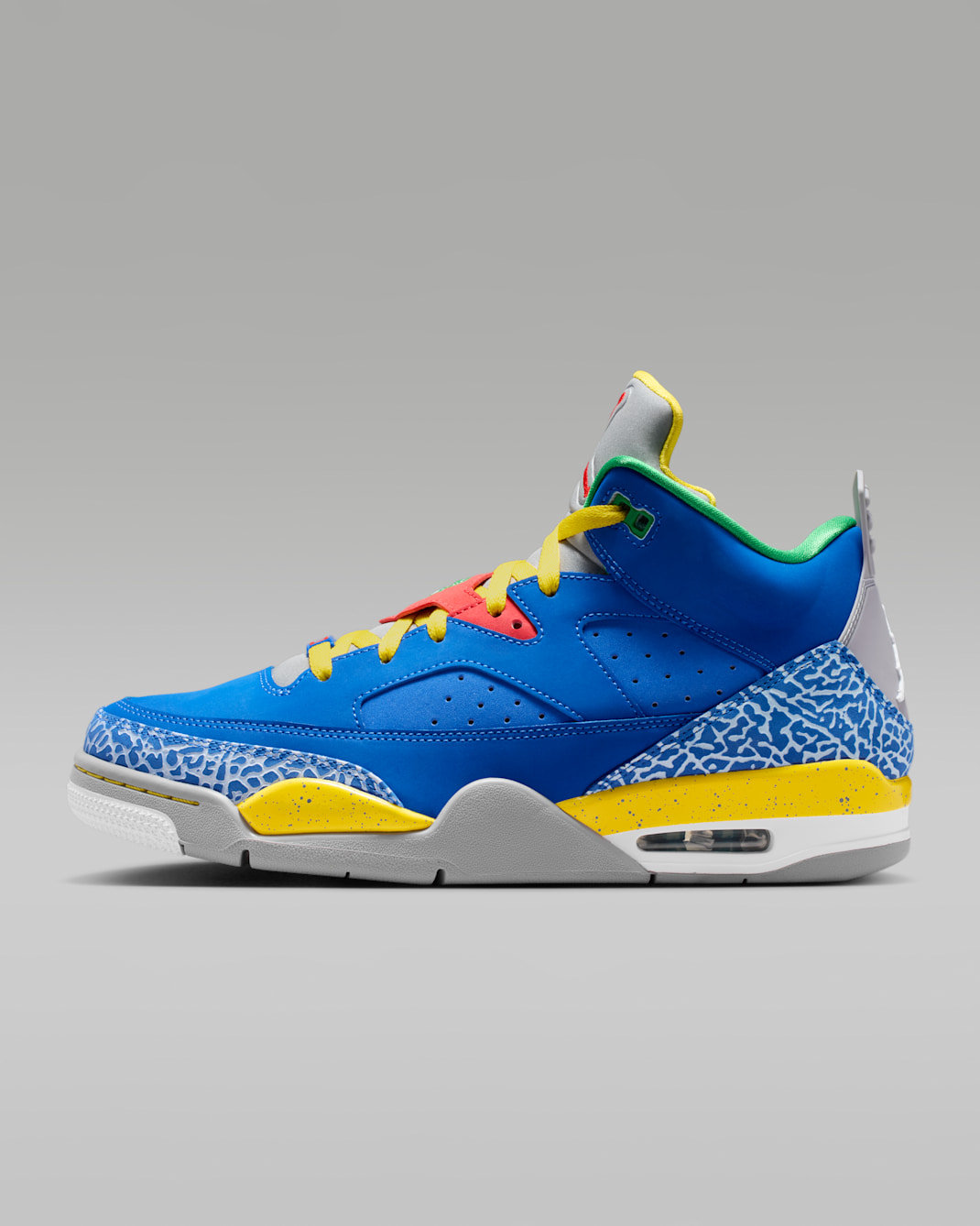 Sko Jordan Son of Mars Low för män - Game Royal/Tour Yellow/Cement Grey/Vit