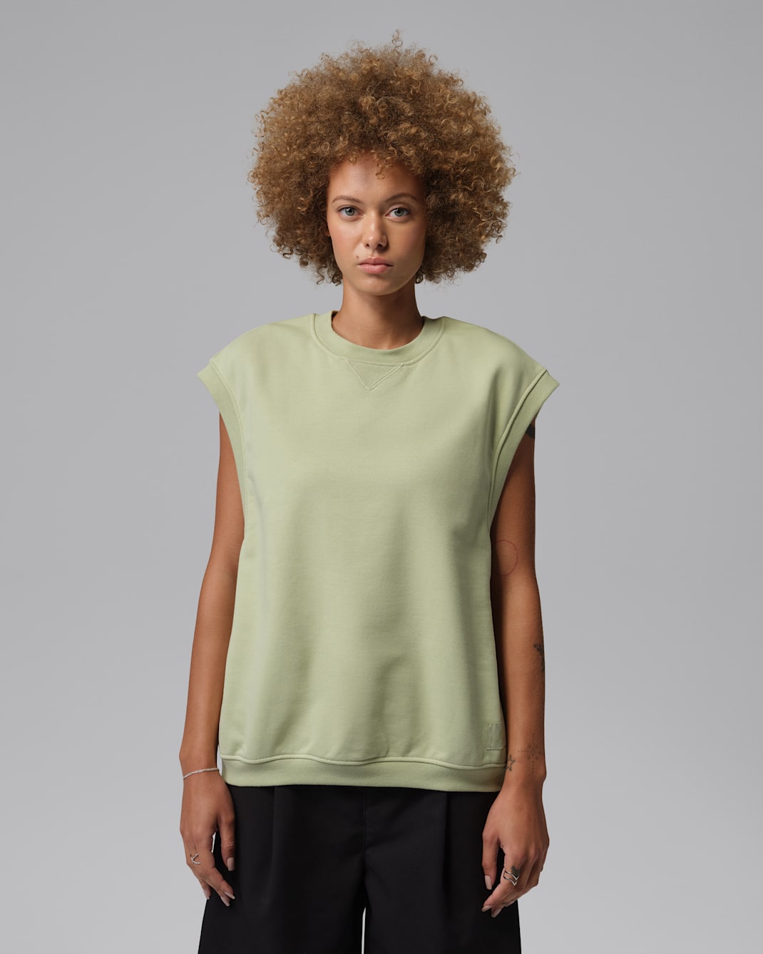 Chaleco para mujer Jordan Flight Fleece - Aura oliva/Prado