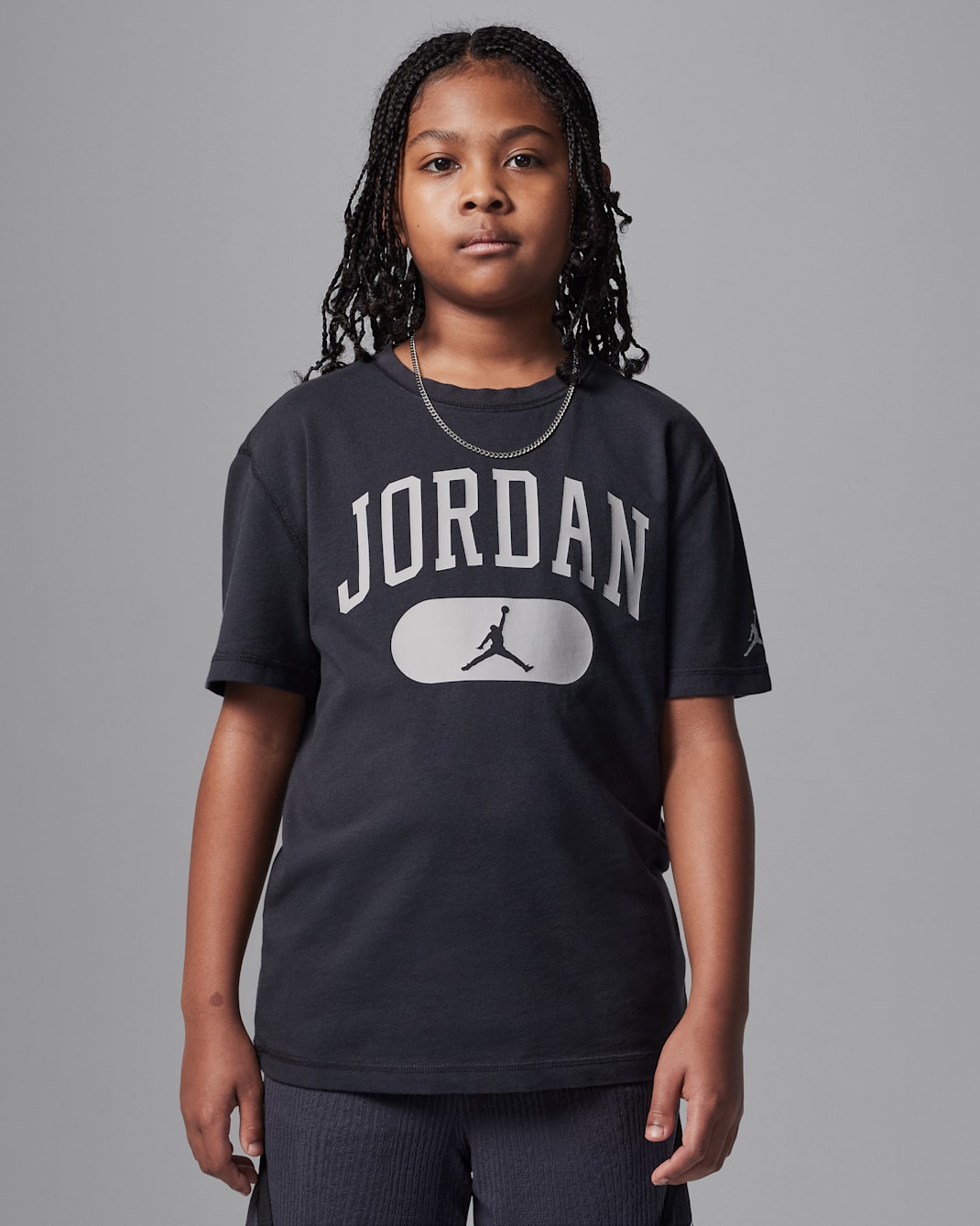 Playera Elevate Wash Jordan para niño talla grande - Sombrío apagado