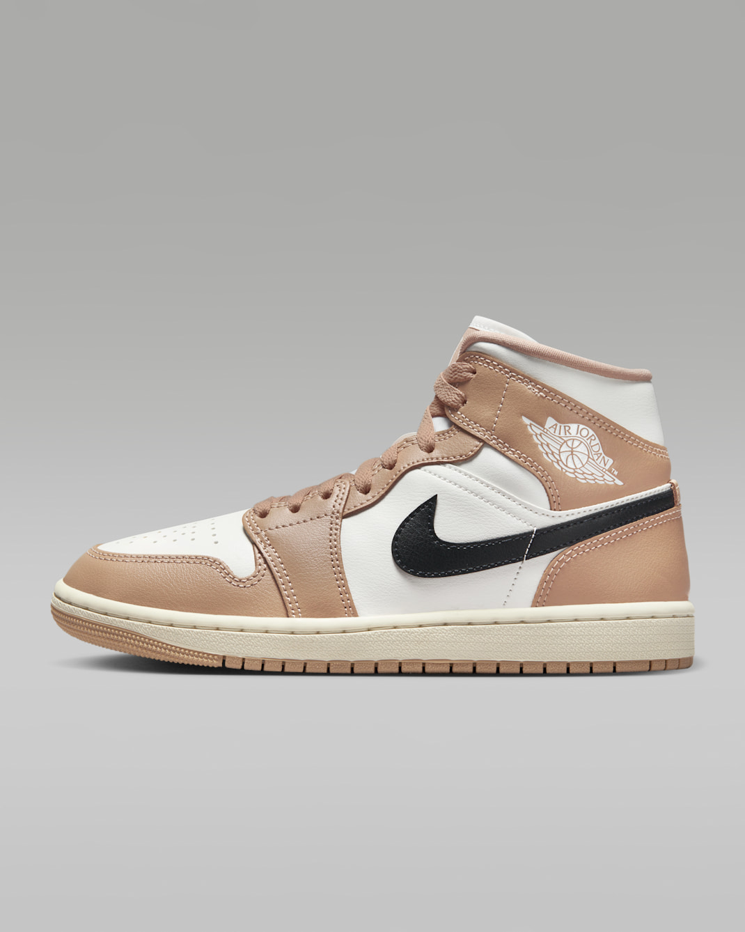 Air Jordan 1 Mid Women's Shoes - Sail/Desert/Black