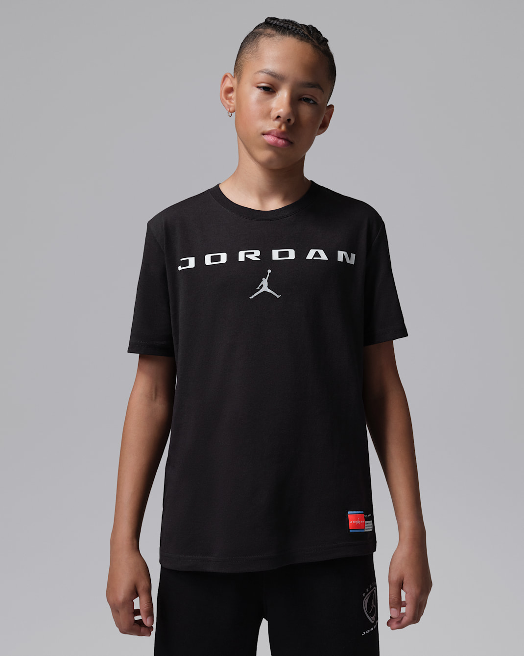 Jordan Brooklyn Football Club T-Shirt mit Grafik (ältere Kinder) - Schwarz