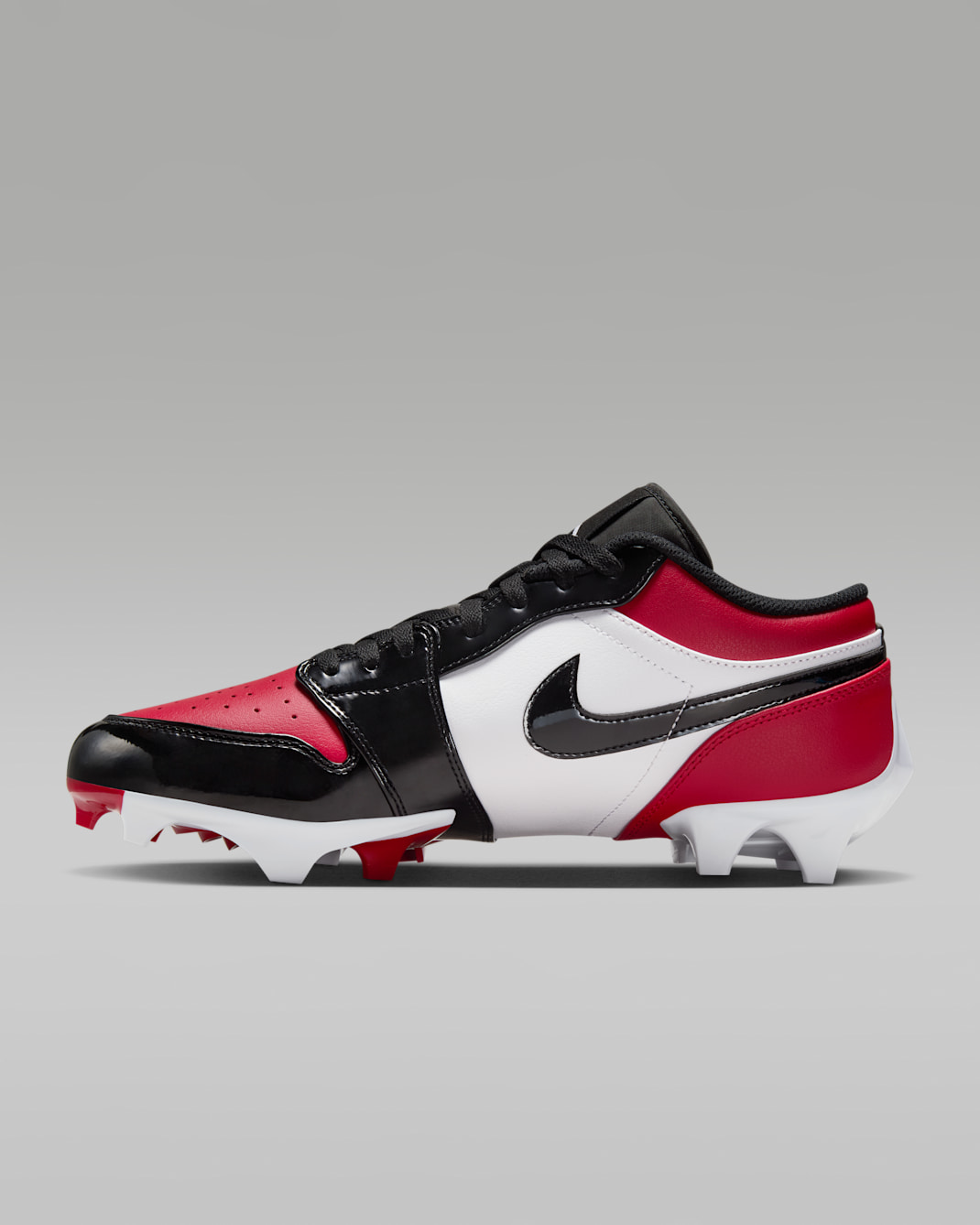 Jordan 1 Low TD Men's Football Cleat - Gym Red/White/Black
