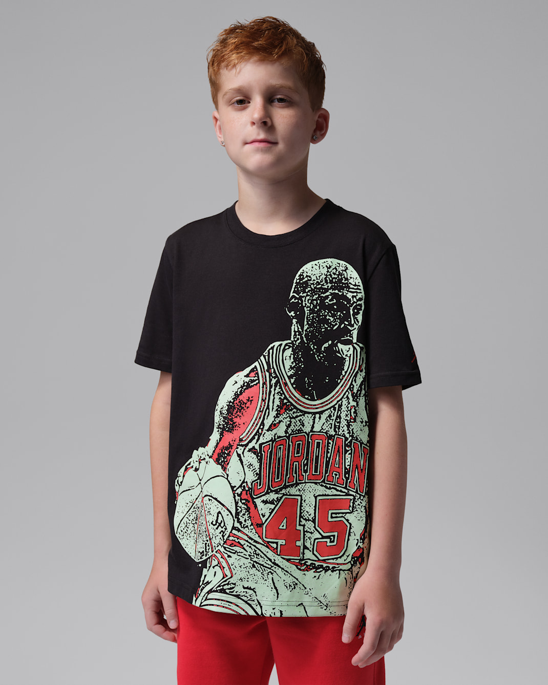 Playera 45 Drive para niños talla grande Jordan - Negro