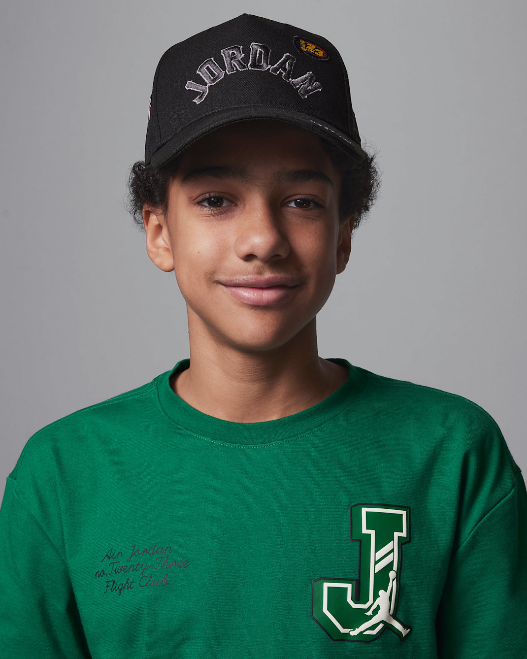 Gorra con visera curveada exclusiva para niños talla grande Jordan - Negro