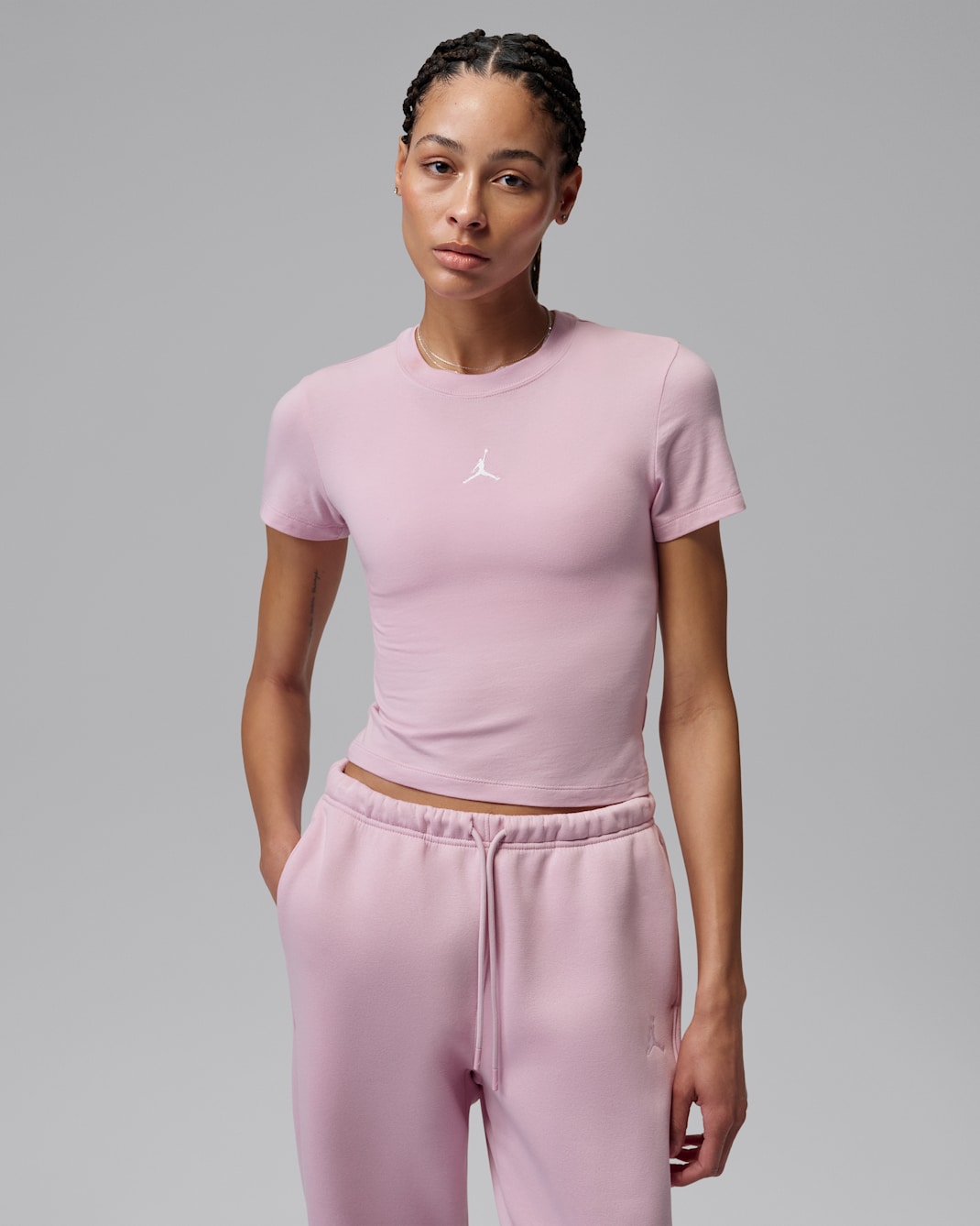 Jordan Essentials Women's T-Shirt - Iced Carmine/White