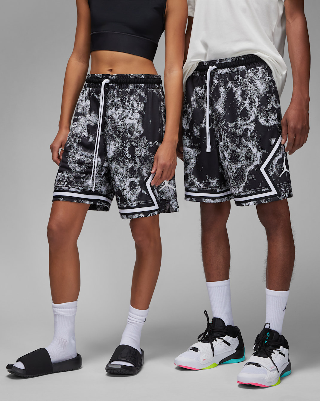Jordan Dri-FIT Sport Men's Diamond Shorts - White/Black