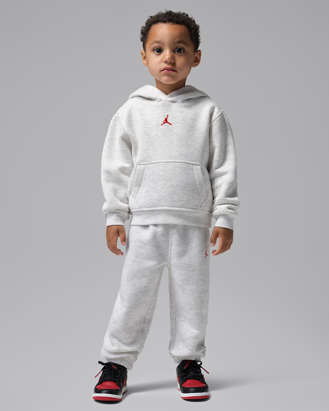 Ensemble deux pièces avec sweat à capuche Jordan Brooklyn Fleece pour tout-petit - Neutral Grey Heather