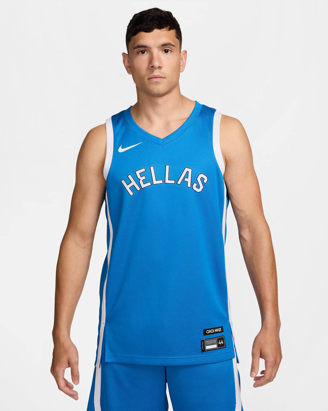 Greece Limited Road Men's Nike Basketball Jersey - Light Photo Blue/White