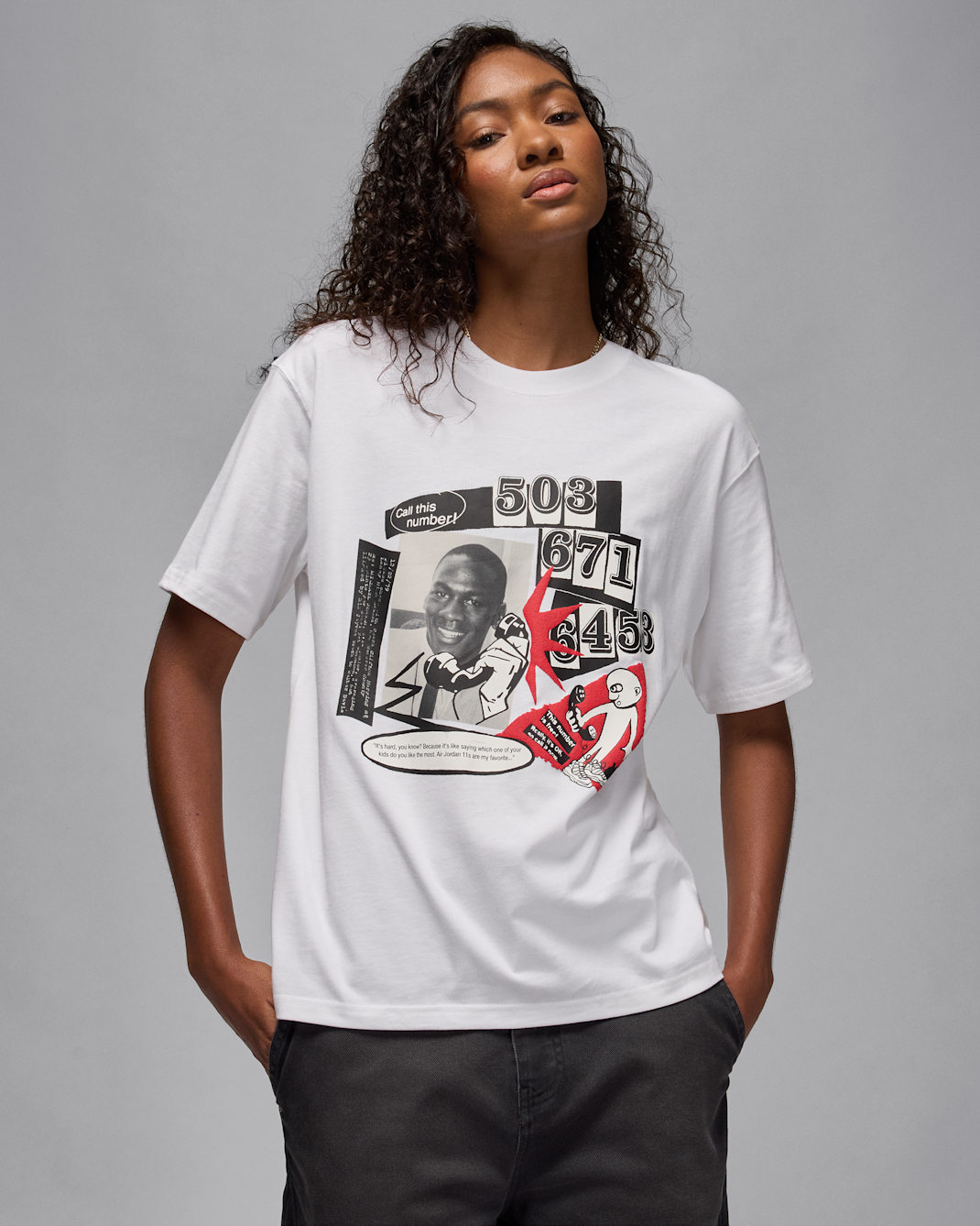 T-shirt Jordan Flight – Donna - Bianco/Nero