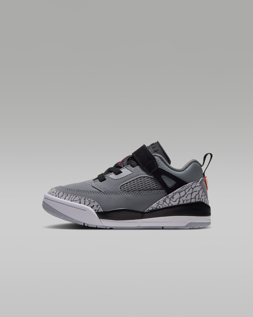 Jordan Spizike Low Younger Kids' Shoes - Cool Grey/Black/Wolf Grey/University Red