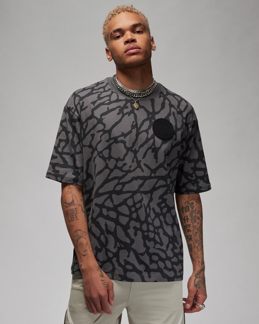 Paris Saint-Germain Men's Graphic T-Shirt - Iron Grey