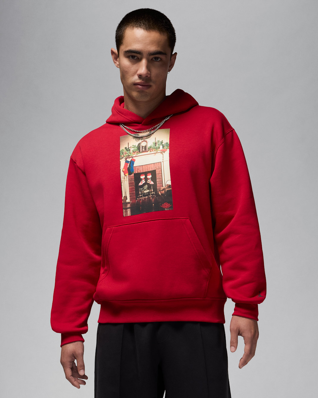 Jordan Jumpman "Chimney” Dessuadora amb caputxa de teixit Fleece - Home - Gym Red/Negre