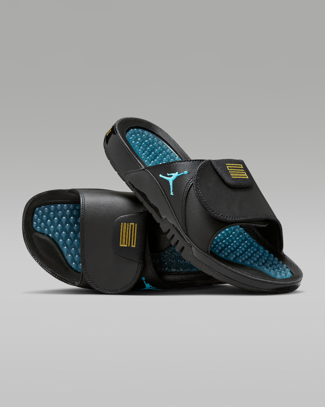 Jordan Hydro XI Men's Slides - Black/Varsity Maize/Gamma Blue