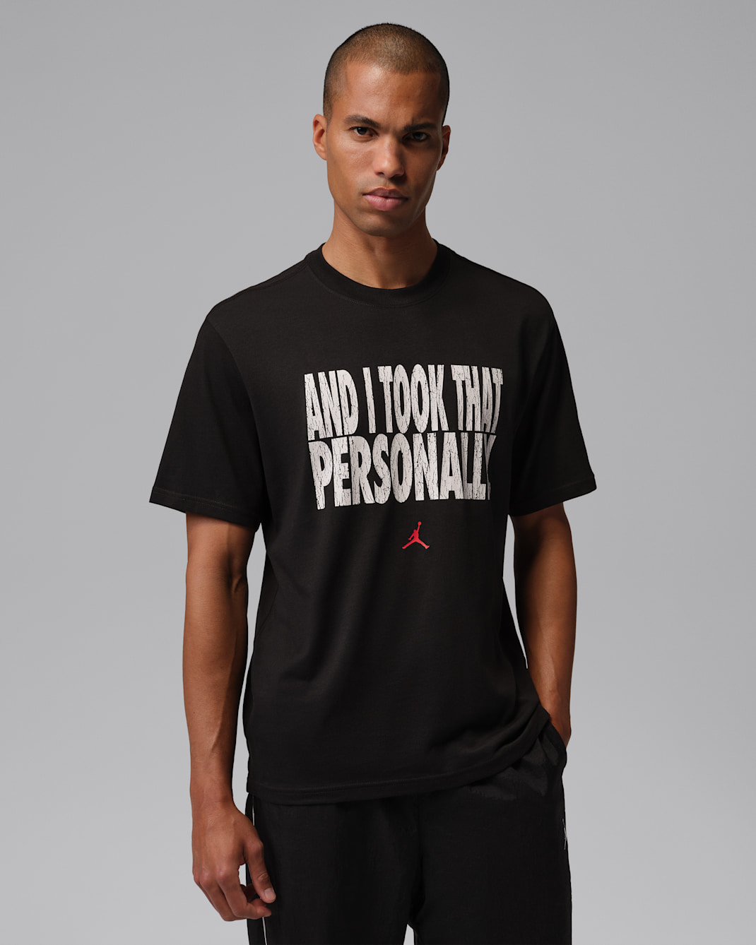 Jordan Sport Men's Dri-FIT T-Shirt - Black/White/University Red