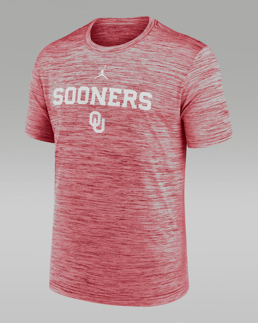 Playera universitaria marca Jordan Dri-FIT para hombre Oklahoma Sideline Velocity - Carmesí