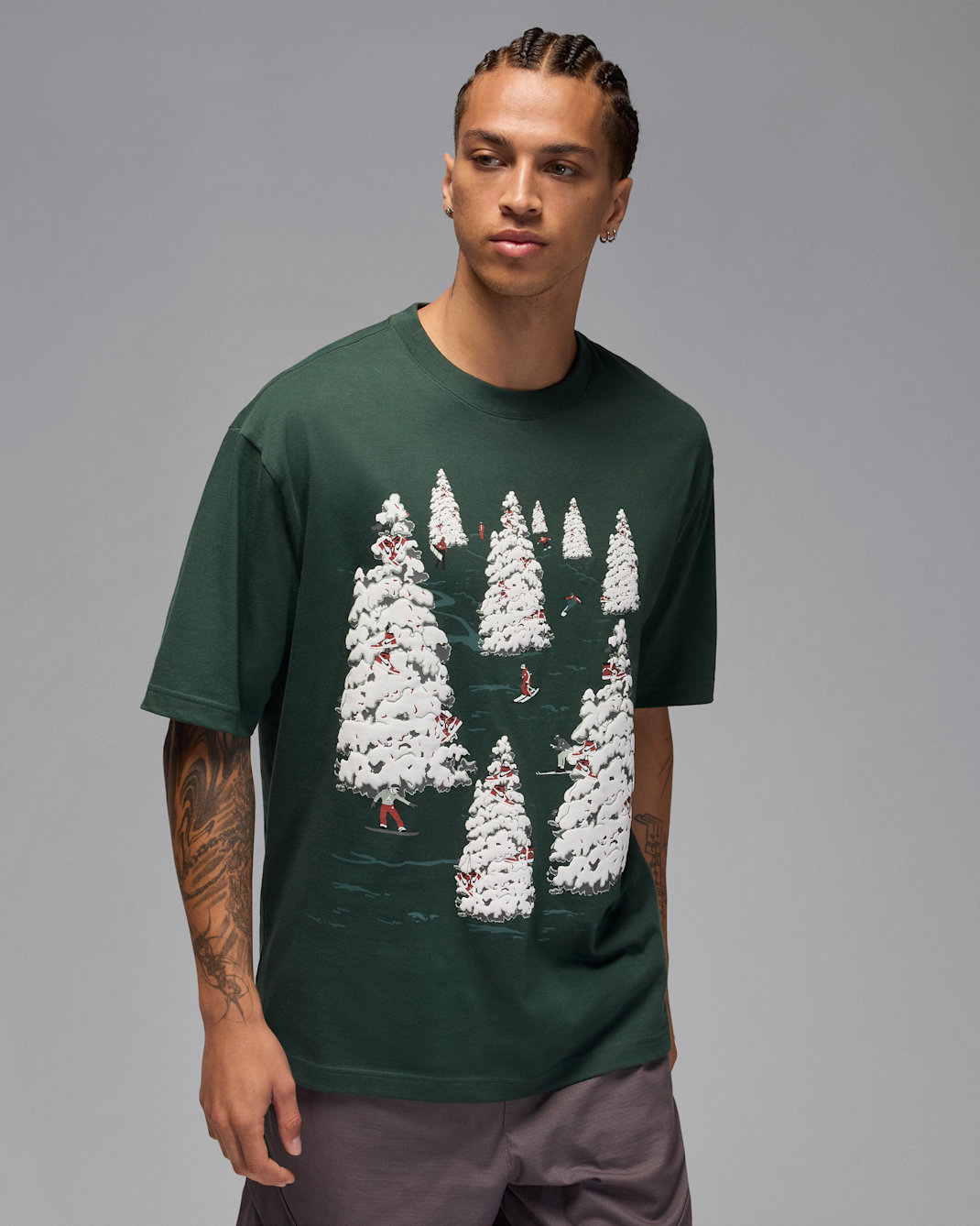Playera para hombre Jordan Brooklyn - Verde medianoche/Negro
