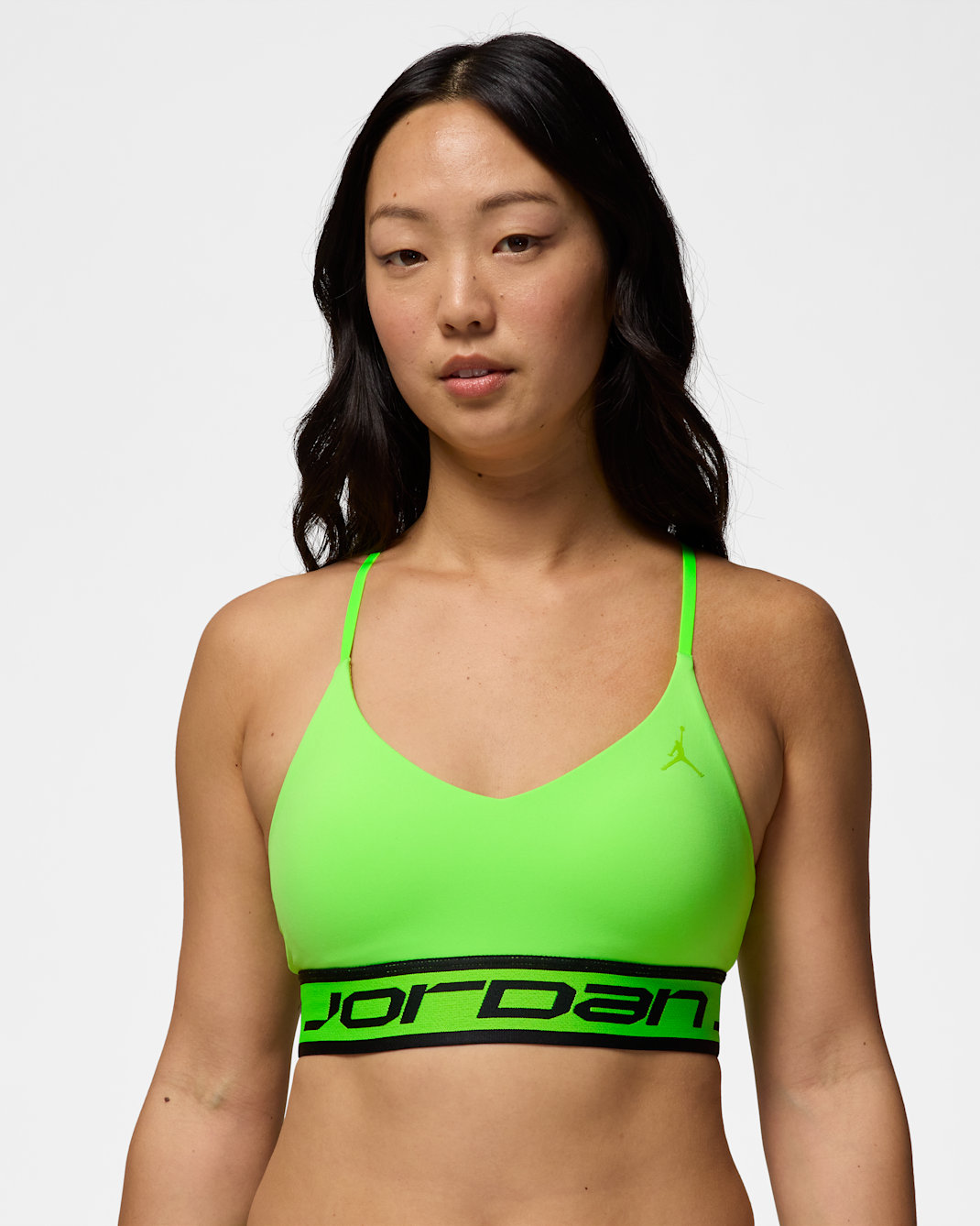 Jordan Sport Indy Women's Light Support Sports Bra - Electric Green/Black/Electric Green