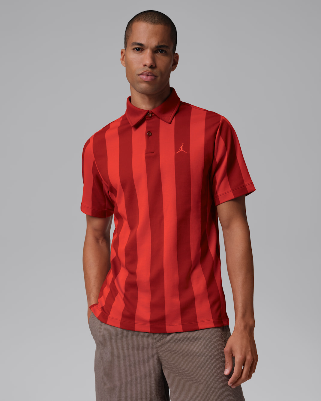 Jordan Sport Men's Dri-FIT Printed Golf Polo - Team Red/Mystic Red/Mystic Red