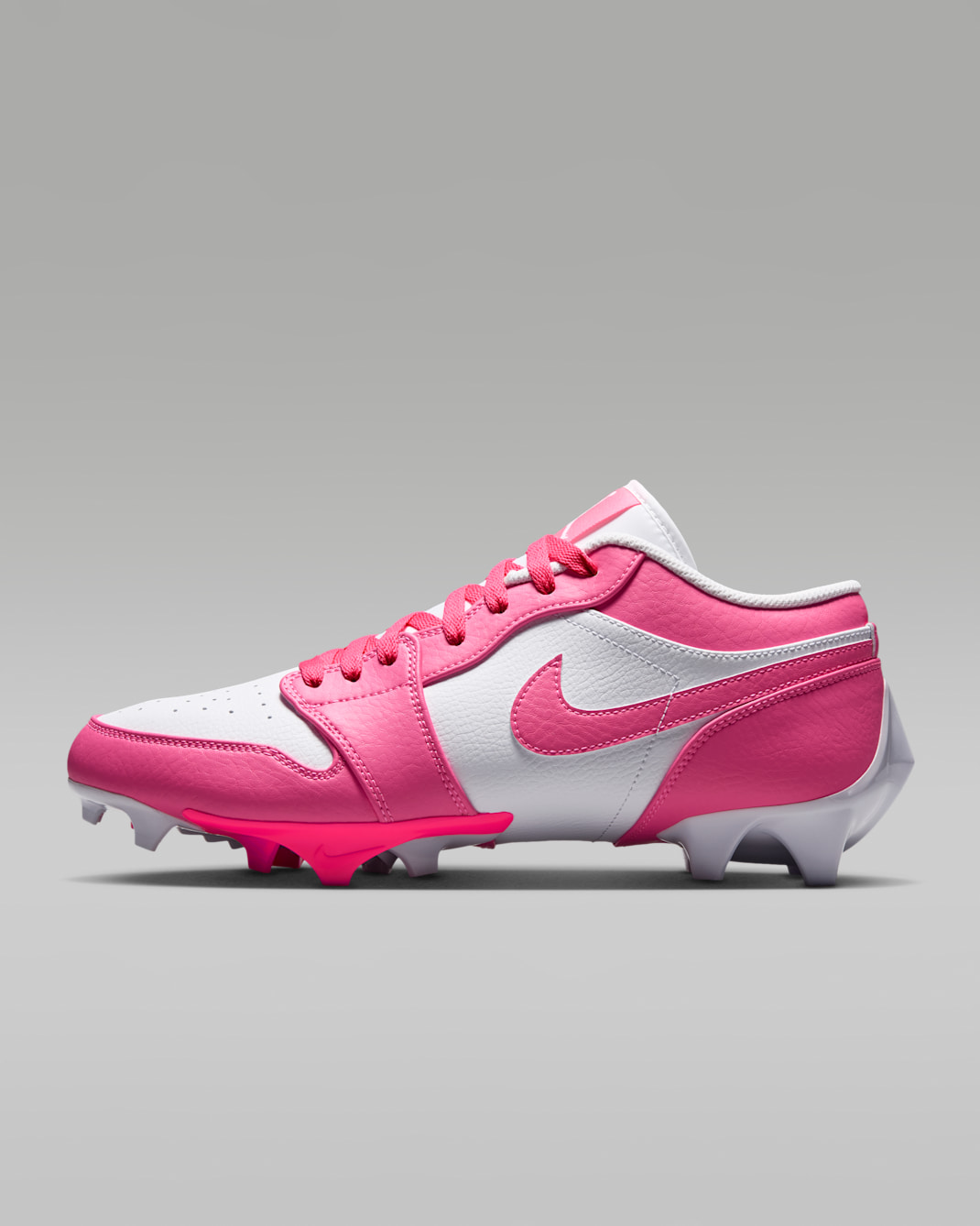 Jordan 1 Low TD Men's Football Cleat - Digital Pink/White