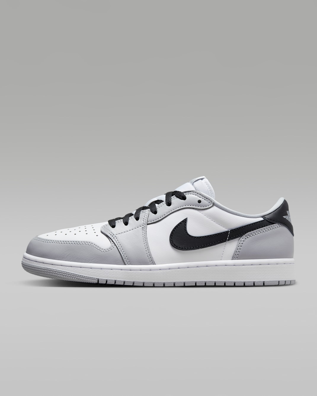 Air Jordan 1 Low OG 'Wolf Grey' Men's Shoes - White/Wolf Grey/Black