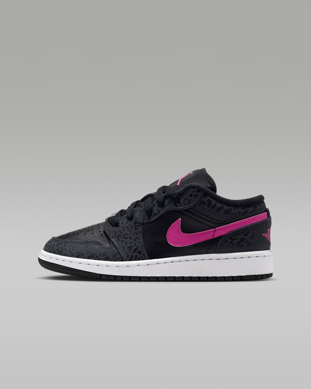 Air Jordan 1 Low SE Big Kids' Shoes - Anthracite/Black/White/Laser Fuchsia