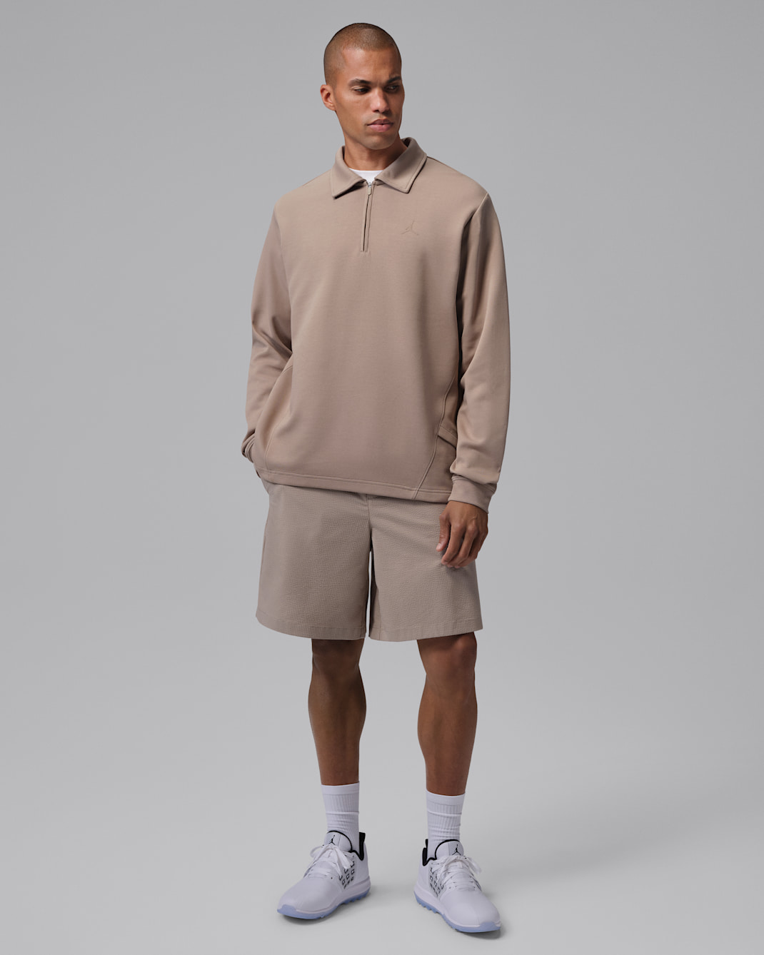 Jordan Men's 1/4-Zip Collared Long-Sleeve Golf Top