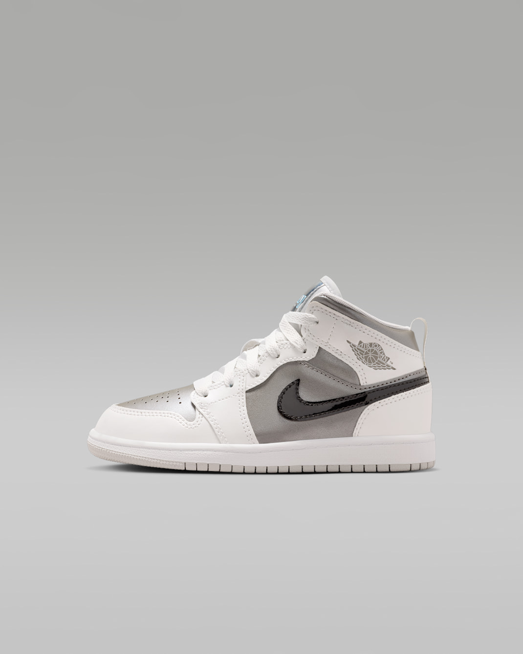 JORDAN 1 MID SE (PS) - Photon Dust/Flat Pewter/Black/Blue Chill