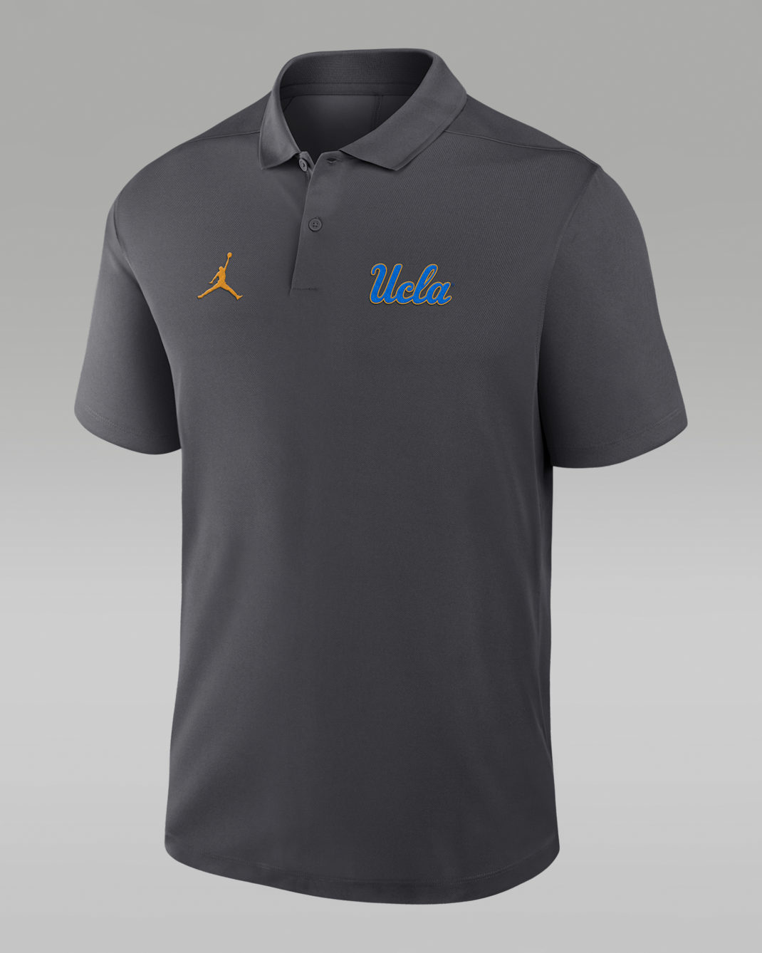 UCLA Primetime Victory Primary Logo Men's Jordan Brand Dri-FIT College Polo - Anthracite