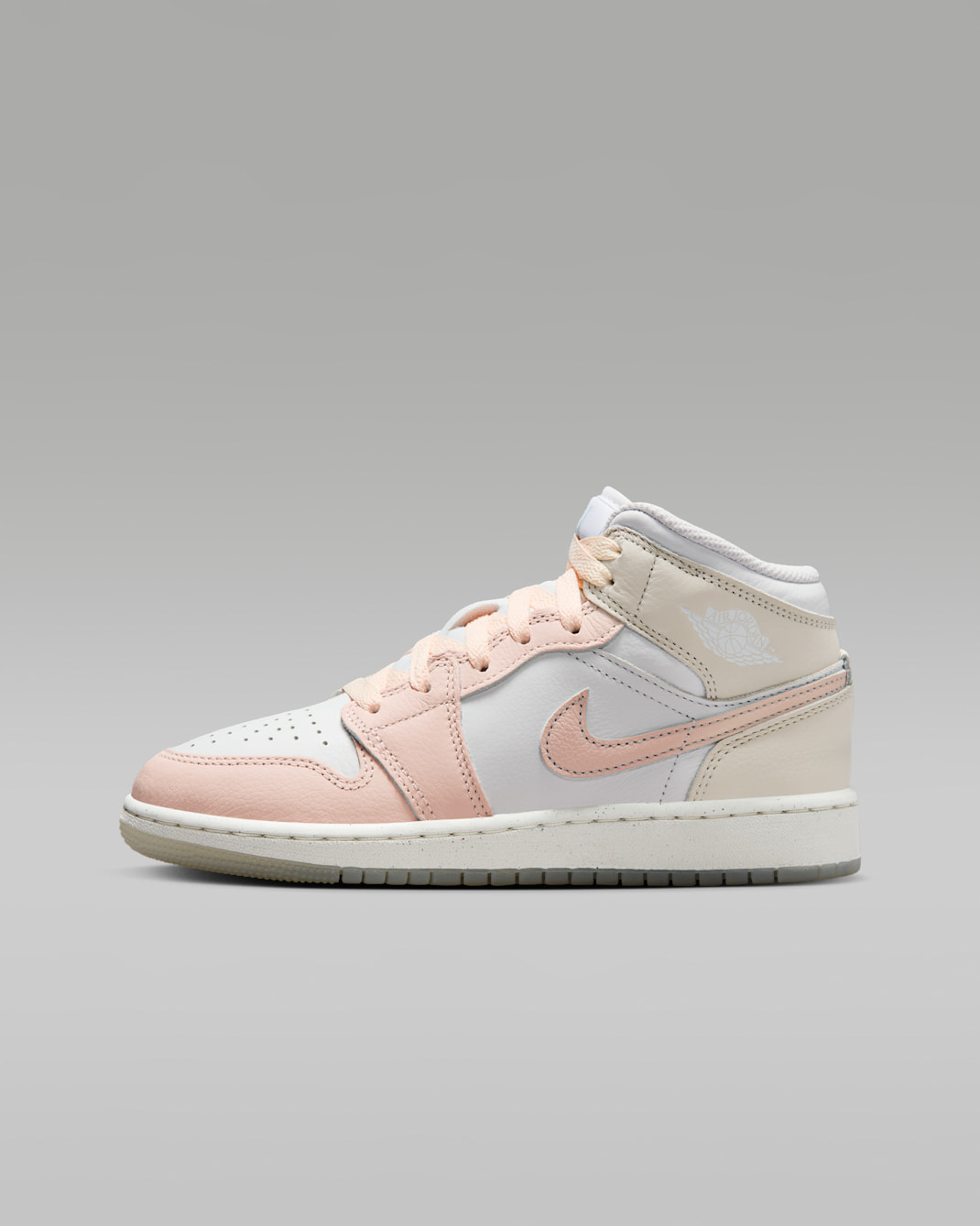 Chaussure Air Jordan 1 Mid SE pour ado - Sail/Sea Glass/Glacier Blue/Guava Ice