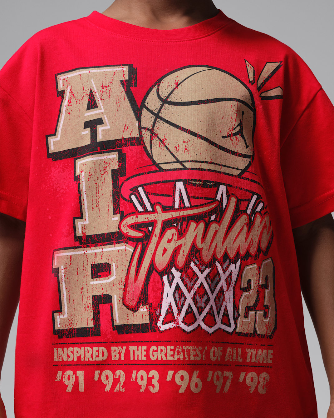 Jordan Little Kids' Retro Hoop Distressed Graphic T-Shirt