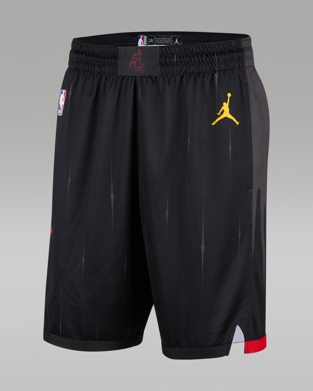 Houston Rockets Men's Dri-FIT NBA Swingman Shorts - Black/Amarillo