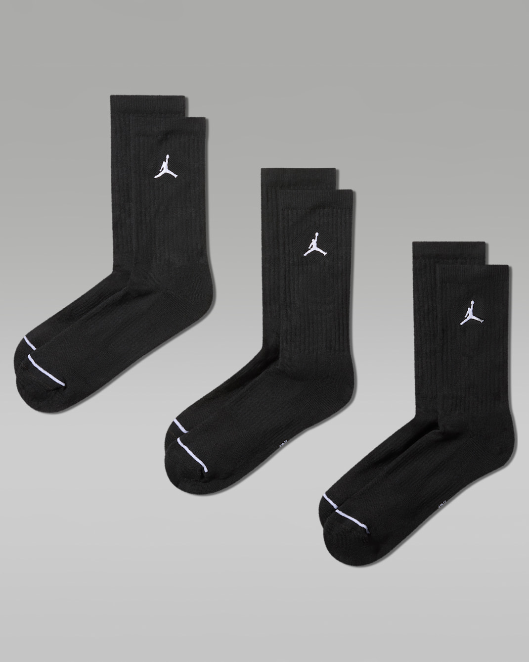 Jordan Everyday gepolsterte Crew-Socken (6 Paar) - Schwarz/Weiß