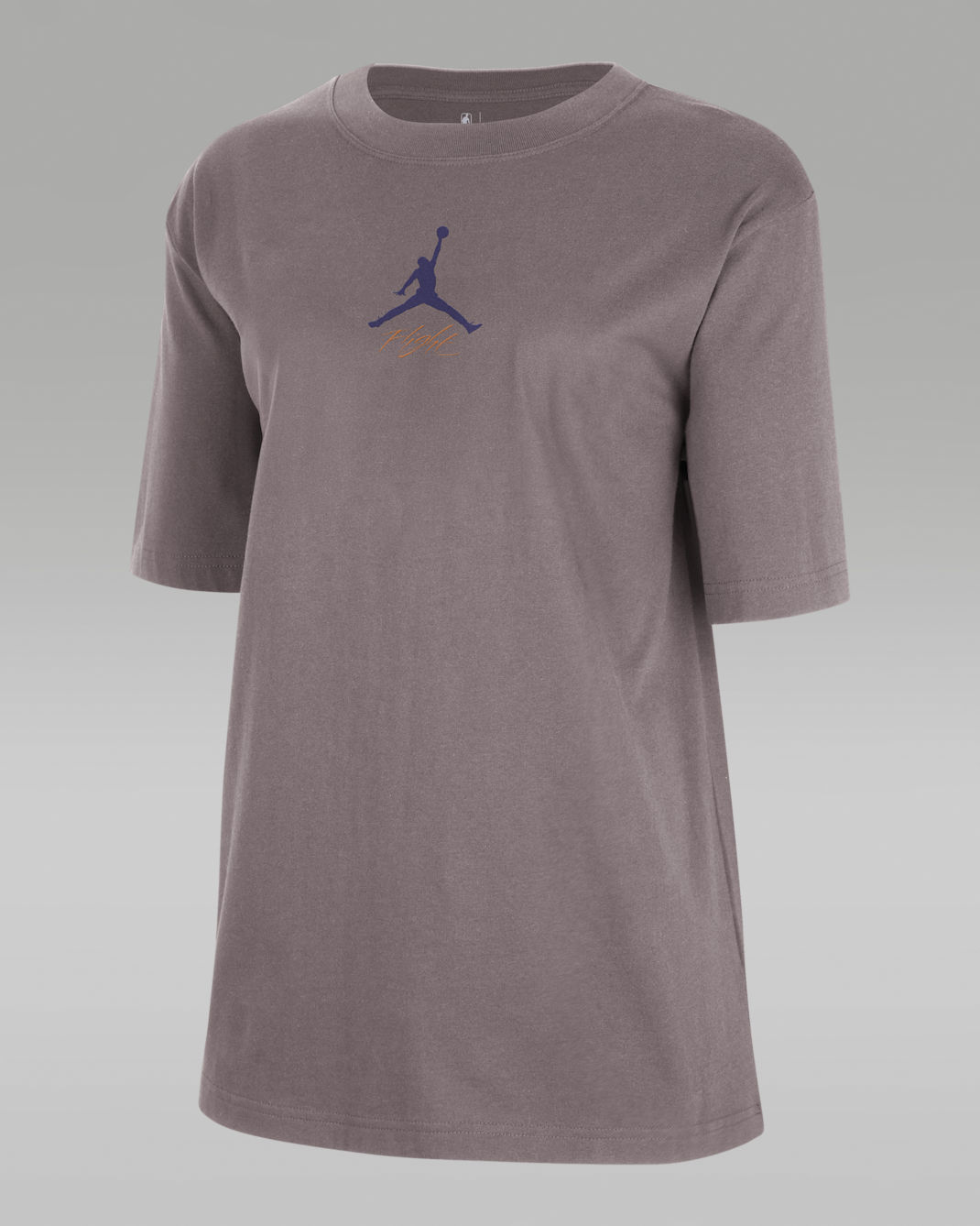 Playera Jordan de la NBA para mujer Phoenix Suns Courtside Statement Edition - Gris topo