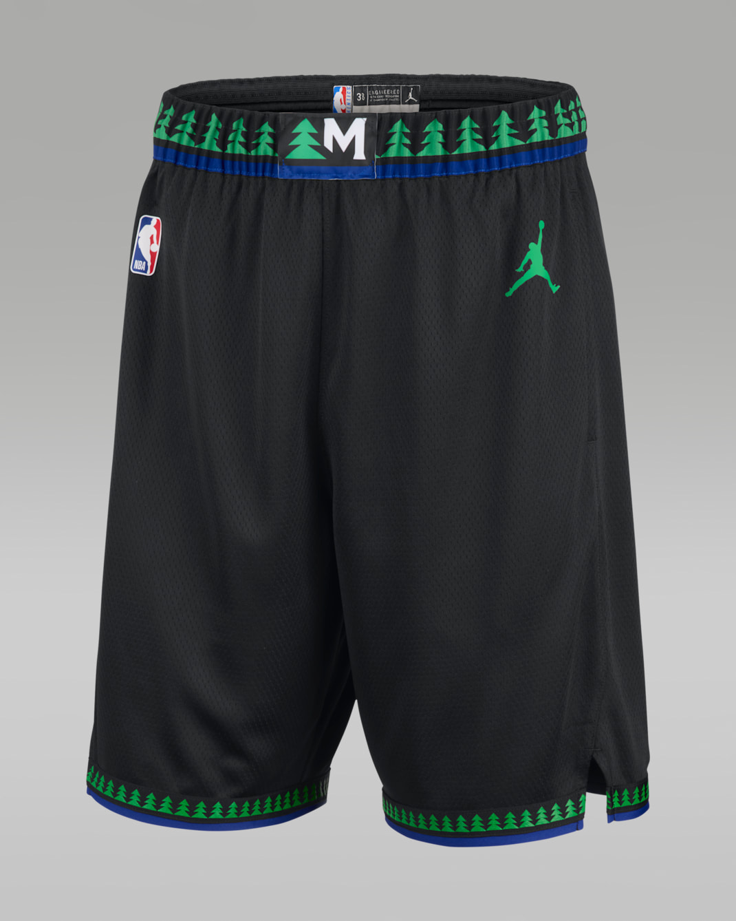 Minnesota Timberwolves Men's Dri-FIT NBA Swingman Shorts - Black/Gym Green