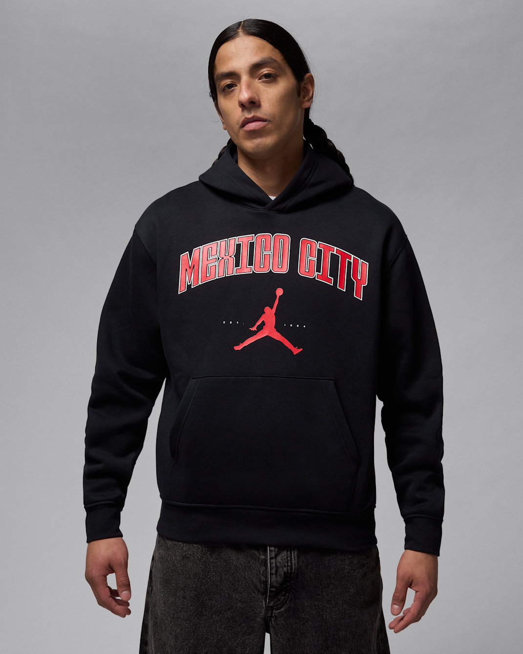 Sudadera con gorro sin cierre de tejido Fleece Mexico City para hombre Jordan - Negro