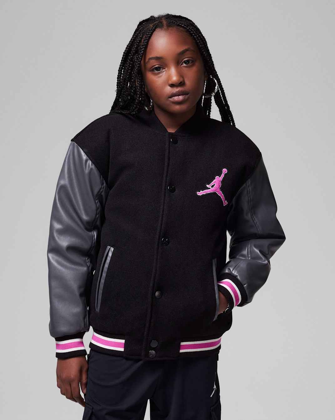 Jordan Older Kids' Varsity Jacket - Fire Pink